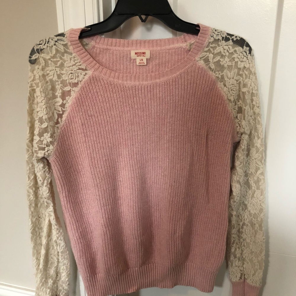 Pink/white Mossimo sweater